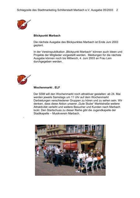 SSM-Schlagzeilen Ausgabe 4 - Stadtmarketing Schillerstadt ...