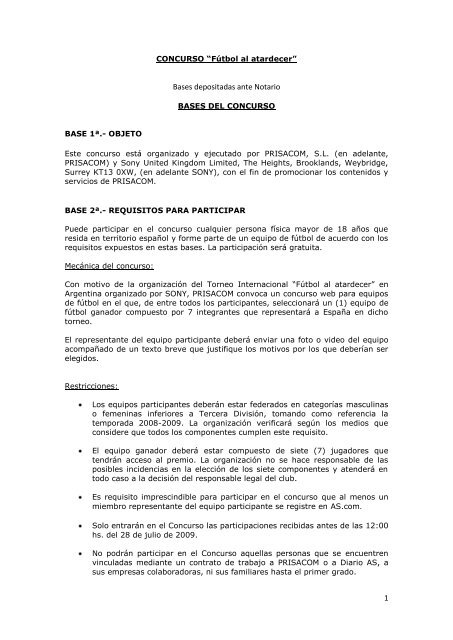 Bases legales - Diario As