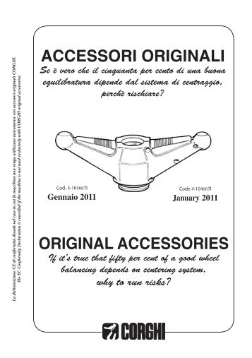 ORIGINAL ACCESSORIES ACCESSORI ORIGINALI - Corghi