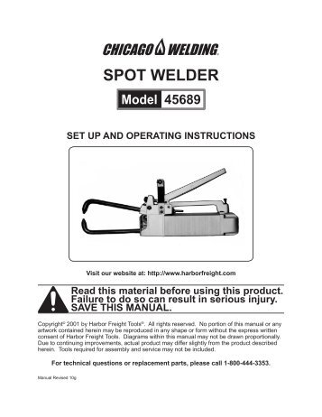 Spot Welder - Harbor Freight Tools