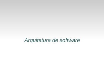 Arquitetura de software