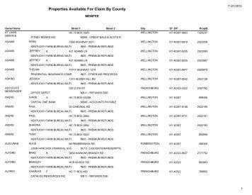 Menifee County - Kentucky State Treasury