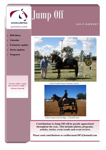 Jump Off - Equestrian Queensland