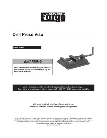 Drill Press Vise - Harbor Freight Tools