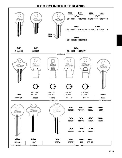 x206 mz25 locksmith Details about   ilco brand key blanks set of 2 