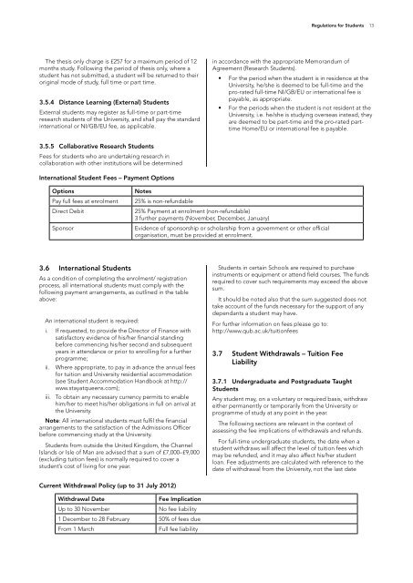 University Calendar for Postgraduate Students 2012/13 - Queen's ...