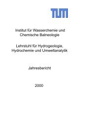 Institut fÃ¼r Wasserchemie und Chemische Balneologie Lehrstuhl fÃ¼r ...