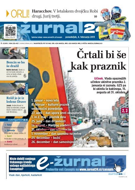 Črtali bi še kak praznik - Žurnal24