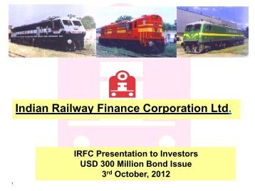 Ministry of Railways - Indian Railway Finance Corporation Ltd.