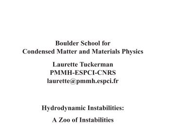 Slides - Boulder School for Condensed Matter and Materials Physics