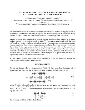 48 PM. Stability of free convection between two co-axial ... - ICHMT