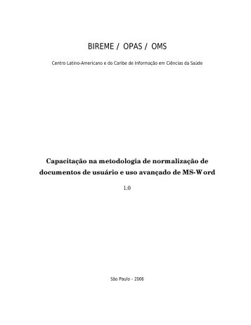 BIREME / OPAS / OMS - Modelo da Biblioteca Virtual em Saúde
