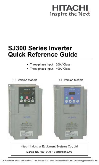 SJ300 Quick Reference Guide