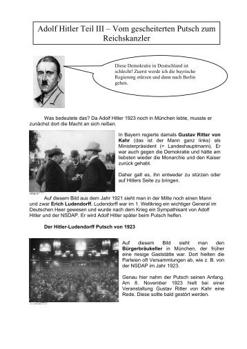 Adolf Hitler Teil III – Vom gescheiterten Putsch zum Reichskanzler