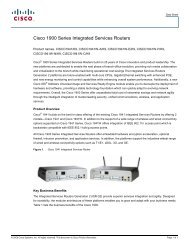 Cisco 1921 Series Integrated Services Routers