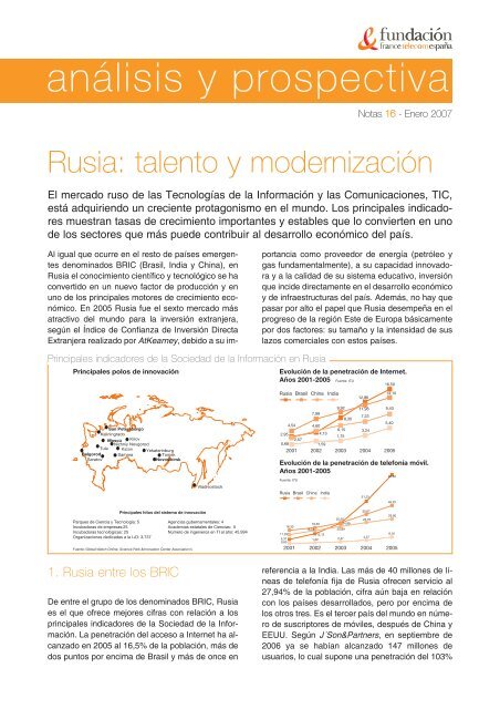 Rusia: talento y modernizaciÃ³n - FundaciÃ³n Orange