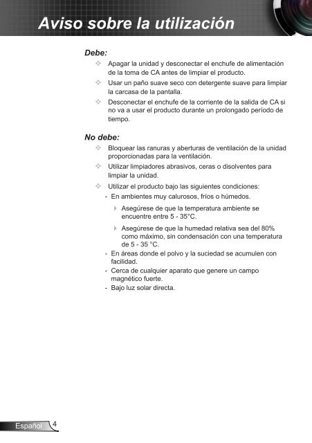 EW533ST Manual - Optoma