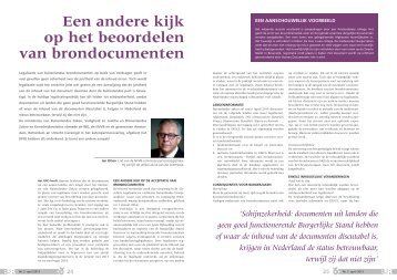 Een andere kijk op het beoordelen van brondocumenten - NVVB