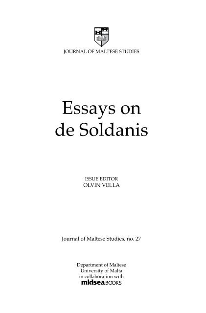 essays on de soldanis