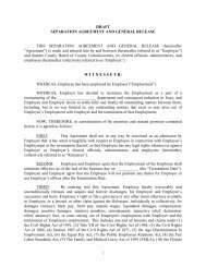 C RIF Separation Agreement - Sumter County, FL