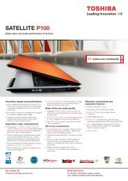 SATELLITE P100 - Toshiba