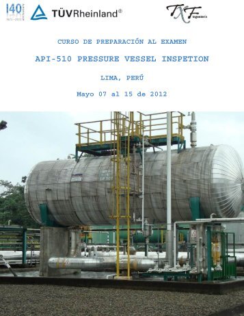 API-510 PRESSURE VESSEL INSPETION - Tuv