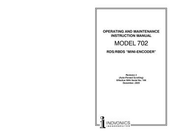 MODEL 702 - Inovonics