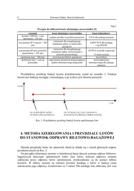 Metoda przydziału lotów do stanowisk odprawy biletowo-bagażowej