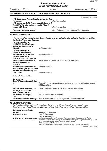 COSMOPUR 871 - 2-K-PUR-Klebstoff Komp. A-Binder (PDF, 0.11 MB)