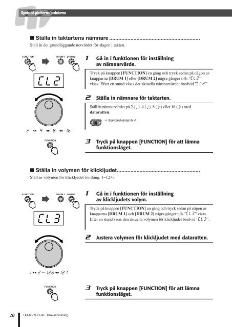 3 Tryck på knappen [FUNCTION] för att lämna - Yamaha Downloads