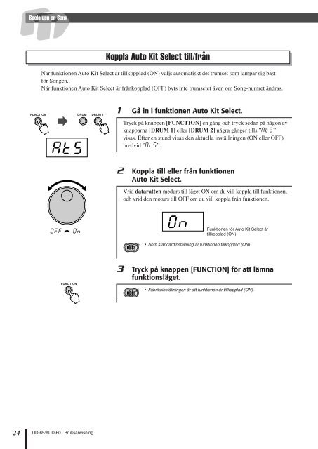 3 Tryck på knappen [FUNCTION] för att lämna - Yamaha Downloads