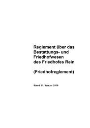 Friedhofreglement Rein - Brugg