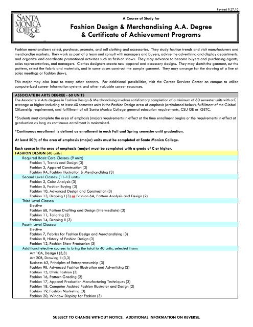 Class Schedules - Santa Monica College