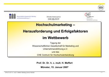 Hochschulmarketing â Herausforderung und Erfolgsfaktoren im ...