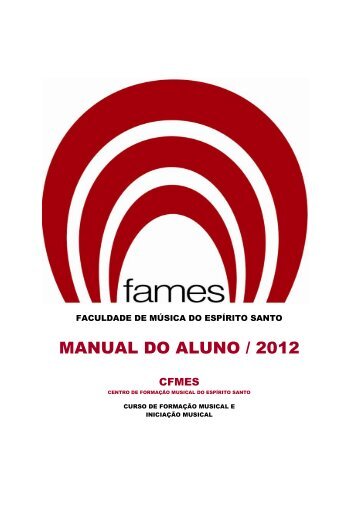 MANUAL DO ALUNO - 2012 CFM - Fames - Governo do Estado do ...