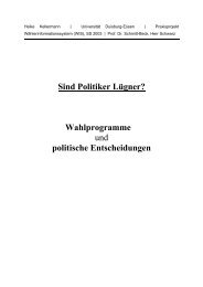 Sind Politiker LÃ¼gner? Wahlprogramme und politische ... - Sowi