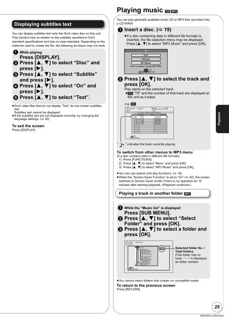 Operating Instructions Blu-ray Disc Player DMP-BD35 - Panasonic