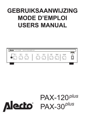 PAX-30-120+ manual.qxd - Alecto
