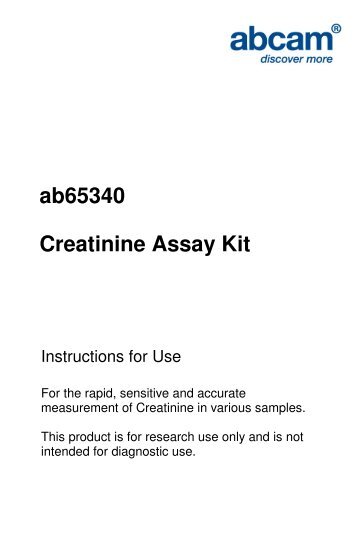 ab65340 Creatinine Assay Kit - Abcam