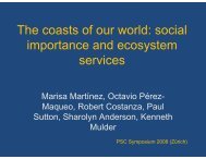 The coasts of our world: social importance and ecosystem services