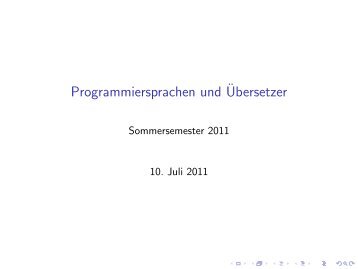 Kapitel 3.3 - Fachgebiet Programmiersprachen und Ãbersetzer