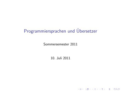 Kapitel 3.3 - Fachgebiet Programmiersprachen und Ãbersetzer