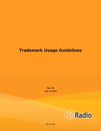 Trademark Usage Guidelines - iBiquity Digital