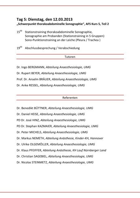 11. GÃƒÂ¶ttinger Sonographie-Kurs - ZARI