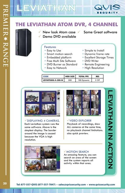 fULL SPECIFICATION on Page 39 - Qvis Security