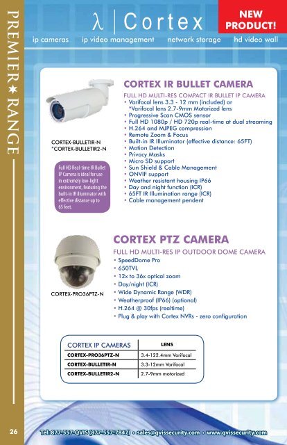 fULL SPECIFICATION on Page 39 - Qvis Security