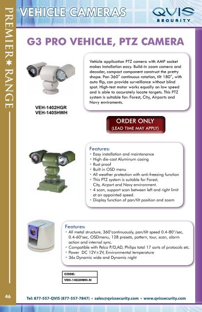 fULL SPECIFICATION on Page 39 - Qvis Security