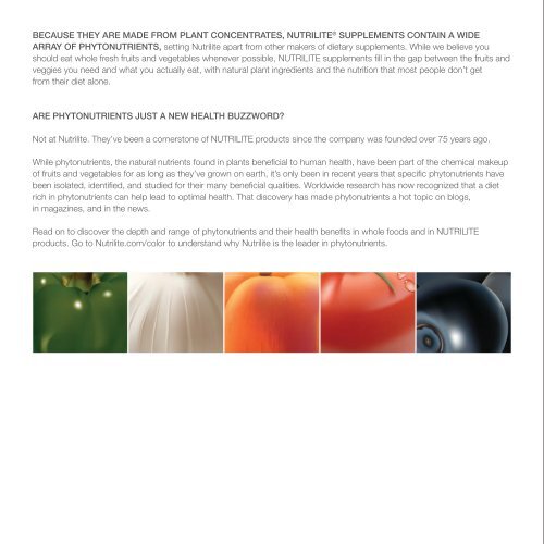 Download Nutrilite Phytonutrient Spectrum in PDF - FlipBookSoft