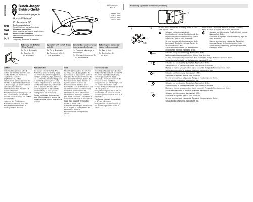 Busch-WÃ¤chterÂ® Professional 90 GER ENG FRE DUT 1 1