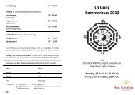 Qi Gong Sommerkurs 2013 - Kulturhirsch